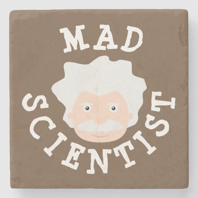 Porta-copo De Pedra Mad Scientist (Frente)