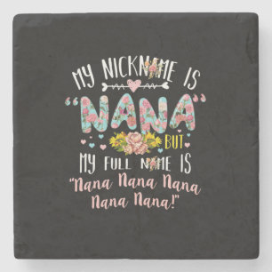 Porta-copo De Pedra Madre Art   Meu Apelido É Nana Aniversário