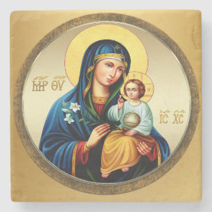 Porta-copo De Pedra Mãe de Deus, virgem maria