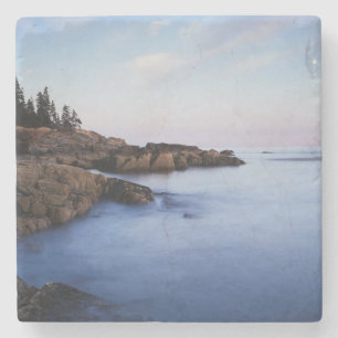 Porta-copo De Pedra Maine, Acadia National Park, Moonset