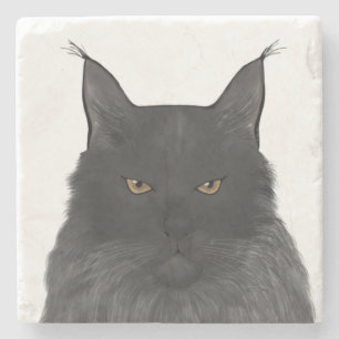 Porta-copo De Pedra Maine Coon Stone Porta copos