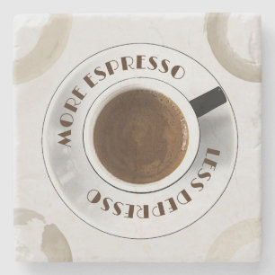 Porta-copo De Pedra Mais Espresso - Menos Cozinha Depresso