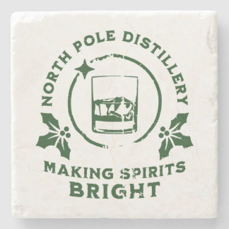 Porta-copo De Pedra Making Spirits Bright North Pole Distillery Green