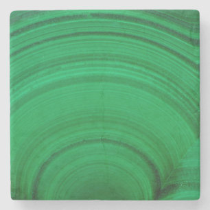Porta-copo De Pedra Malaquita Verde Close-Up