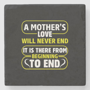 Porta-copo De Pedra Mamãe Arte o Amor da Mãe Nunca Acabe