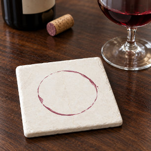 Porta-copo De Pedra Manchas de Vinho Personalizadas