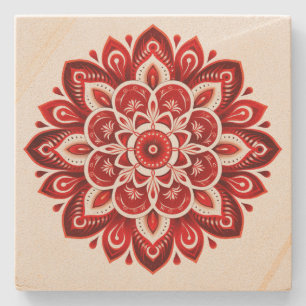 Porta-copo De Pedra Mandala