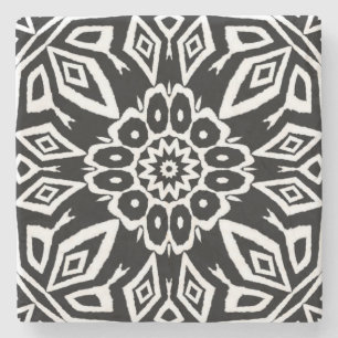 Porta-copo De Pedra Mandala da Meia-Noite