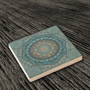 Porta-copo De Pedra Mandala dos olhos psicodélicos guiados persa