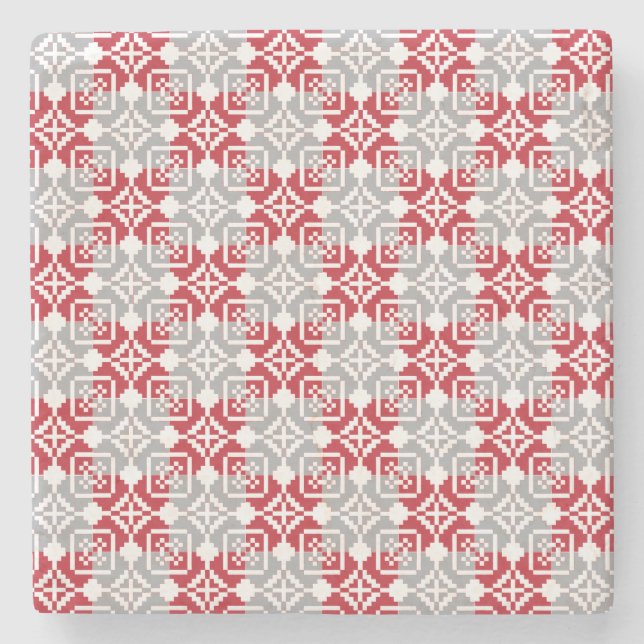 Porta-copo De Pedra Manhã da Letónia - Padrão geométrico III do SUN (Frente)