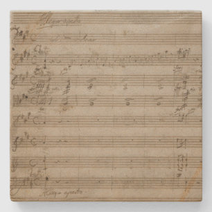 Porta-copo De Pedra Manuscrito da música do concerto do violino de
