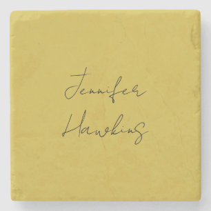 Porta-copo De Pedra manuscrito profissional de cor Dourada