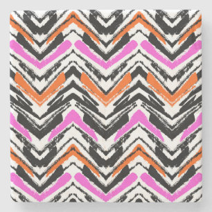 Porta-copo De Pedra Mão preta, alaranjada, e cor-de-rosa teste padrão