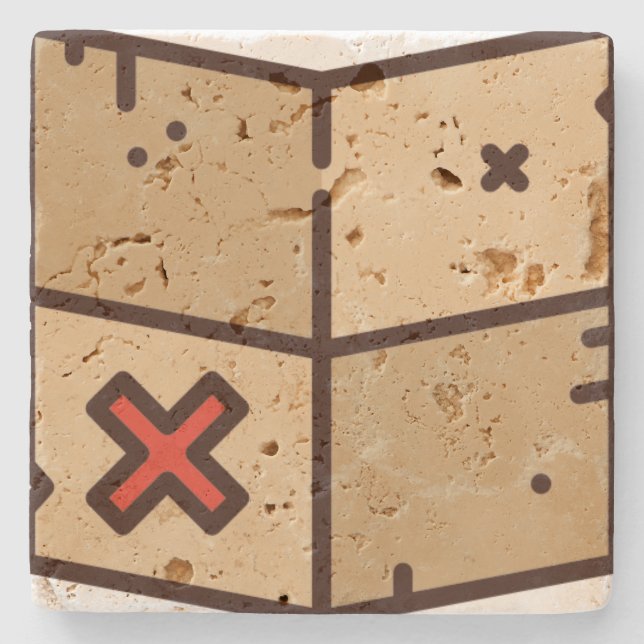 Porta-copo De Pedra mapa (Frente)