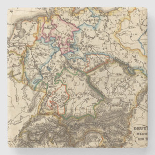 Porta-copo De Pedra Mapa da Europa Oriental