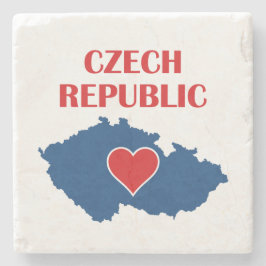 Porta-copo De Pedra Mapa da República Checa