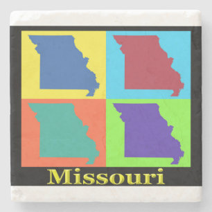 Porta-copo De Pedra Mapa de Missouri