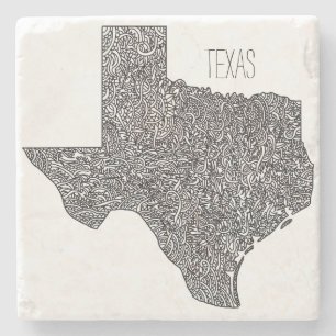 Porta-copo De Pedra Mapa de Texas