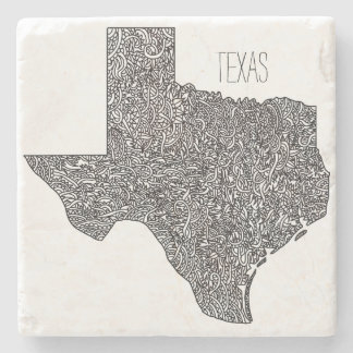Porta-copo De Pedra Mapa de Texas