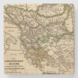 Porta-copo De Pedra Mapa de Turquia e de piscina