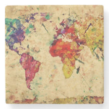 Mapa do mundo do vintage