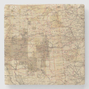 Porta-copo De Pedra Mapa do progresso 1878 das avaliações geográfic
