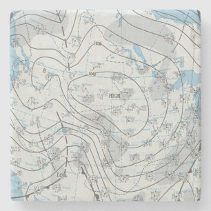 Porta-copo De Pedra Mapa Meteorológico Nacional