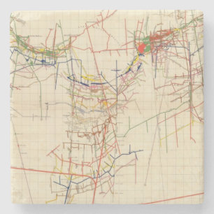 Porta-copo De Pedra Mapas de mina número de Comstock IV