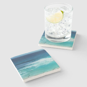 Porta-copo De Pedra Mar de Cancún México