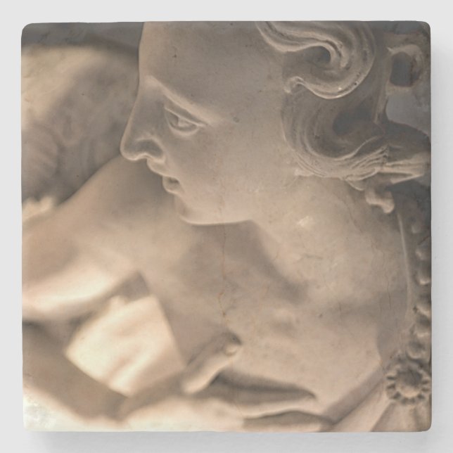 Porta-copo De Pedra Marble Angel Sculture Art Impressão (Frente)