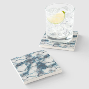 Porta-copo De Pedra Marble Azul