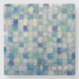 Porta-copo De Pedra Marble Stone Porta copos "Blue Weave"