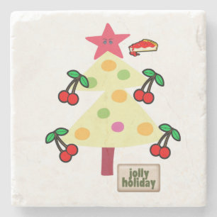 Porta-copo De Pedra Marble Stone Porta copos, Cherry Jolly Holiday