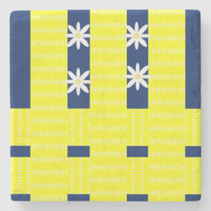 Porta-copo De Pedra Marble Stone Porta copos Floral