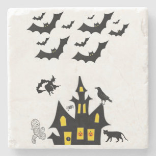 Porta-copo De Pedra Marble Stone Porta copos Halloween