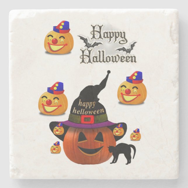 Porta-copo De Pedra Marble Stone Porta copos Halloween (Frente)