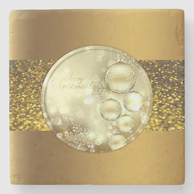 Porta-copo De Pedra Marble Stone Porta copos Natal (Frente)