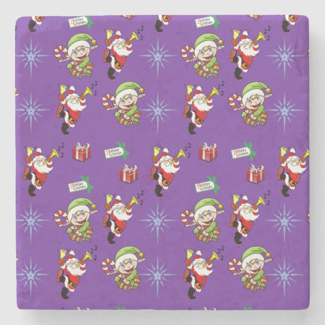 Porta-copo De Pedra Marble Stone Porta copos Natal (Frente)