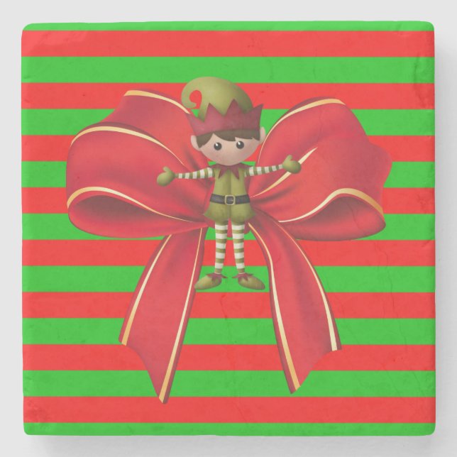 Porta-copo De Pedra Marble Stone Porta copos Natal (Frente)