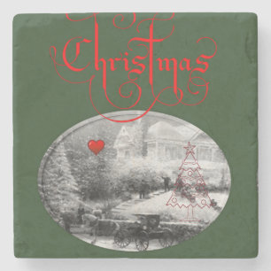 Porta-copo De Pedra Marble Stone Porta copos Natal