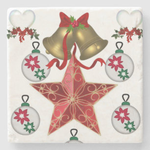 Porta-copo De Pedra Marble Stone Porta copos Natal