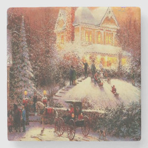 Porta-copo De Pedra Marble Stone Porta copos Natal