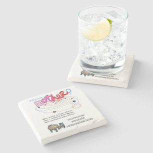 Porta-copo De Pedra Marble Stone Porta copos Onde está a mãe?