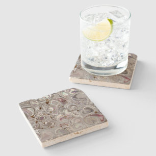 PORTA-COPO DE PEDRA MARBLED-LOOK NO CINZA, AMEIXA, VERDE, MARROM,