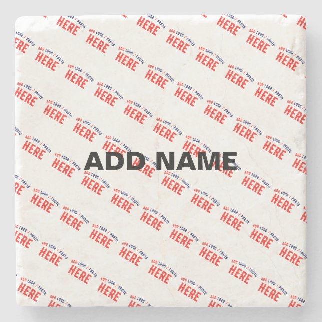 PORTA-COPO DE PEDRA MARCA VERIFICADA BRANCA PERSONALIZÁVEL MODERNA (Frente)