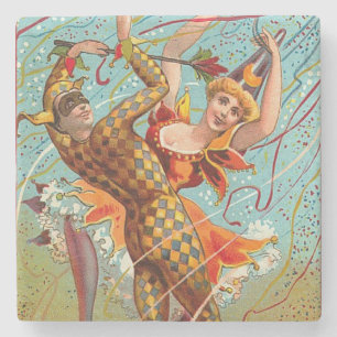 Porta-copo De Pedra Mardi Gras Happy Halloween Dancing Jester Costume