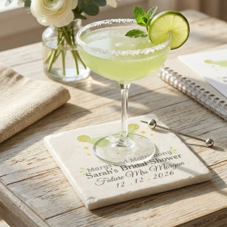 Porta-copo De Pedra Margs e Matrimônio Bridal Shower margarita