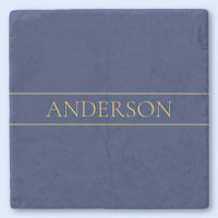 Marinho Azul e Nome Dourado Sobrenome ou Empresa