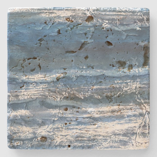 Porta-copo De Pedra mármore azul-cinza (Frente)