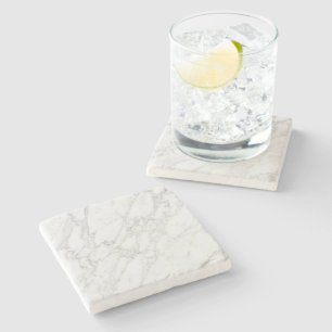 Porta-copo De Pedra Mármore Branco Ouro Design de Luxo Minimalista Ele
